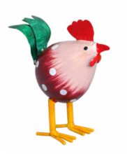 GALLINABICOLOR POIS 2 ASS METALLO 16X7X16H CM